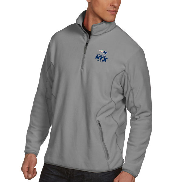 New England Patriots Antigua Super Bowl LI Bound Ice Quarter-Zip Jacket - Silver